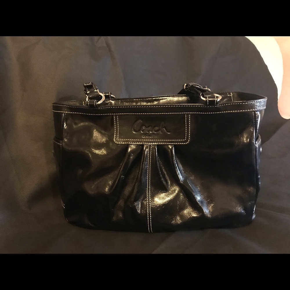 Black coach handbag